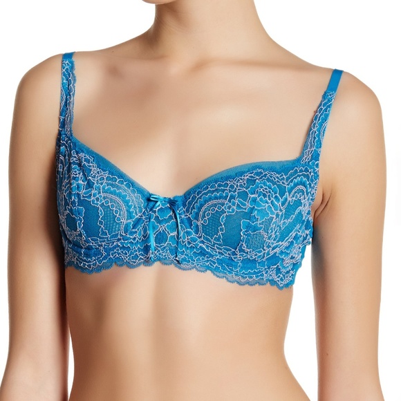 Skarlett Blue Sky Blue Lace Minx Underwire Bra - Picture 1 of 3